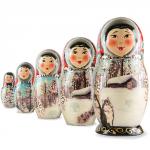 Nested Dolls. Huskies set (5pcs) 104171